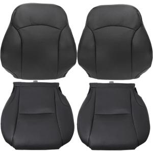 GXARTS Black Front Driver and Passenger Side Bottom & Top Lean Back Replacement Perforated Leather Seat Cover Compatible with Lexus IS250 IS350 2006 2007 2008 2009 2010 2011 2012 2013