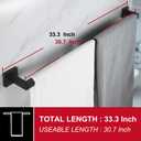 KOKOSIRI 32-Inch Single Towel Bar, Bathroom Kitchen Towel Holder, Wall Mounted SUS304 Stainless Steel Towel Rack, Matte Black, B4003BK-L32