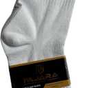 Breathable Organic Natural Cotton Ankle Socks for Men and Women  Lightweight Comfort  Turkish Made 3 Pairs (5-10, White-02)