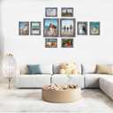 Pacome Picture Frames set with Two 11x14, Four 8x10, Four 5x7 Gallery Wall Frame Set,Collage Picture Frame,10Pack Farmhouse wood Photo Frames for living room Wall Gallery Decor or Desk,Rustic Black