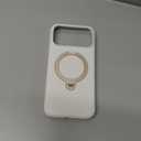 TORRAS Q3 Silicone for iPhone 17 Pro Max Case Stand, Fit for MagSafe, Liquid Silicone Soft Cozy Grip, 360 Spin Magnetic Stand, Camera Control, Protective Case for iPhone 17 Pro Max, Ivory Gold