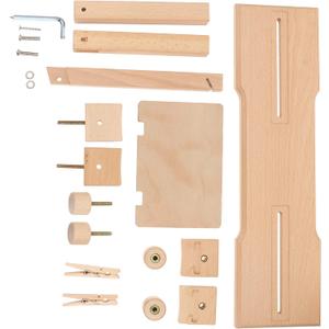 EXCEART 1 Set Desktop Embroidery Frame Needlework Lap Stand Embroidery Stand Embroidery Hoops Stand Sewing Thread Holder Frame Holder Wire Shelf Brackets Cross to Rotate Wood Clamp Frame