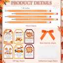 24 Sets Fall Notepads and Pencil Set Thanksgiving Autumn Stationery Gift Bulk Include Christian Bible Notebook Fall Pencils Inspirational Gift Tag Bowtie Treat Bag for Office School Supplies
