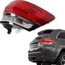 Huray Right Outer Tail Light for Jeep Grand Cherokee 2014-2021 Passenger Side Tail lamp Assembly Replacement Taillight Accessory (Laredo/Limited/Overland/Summit)