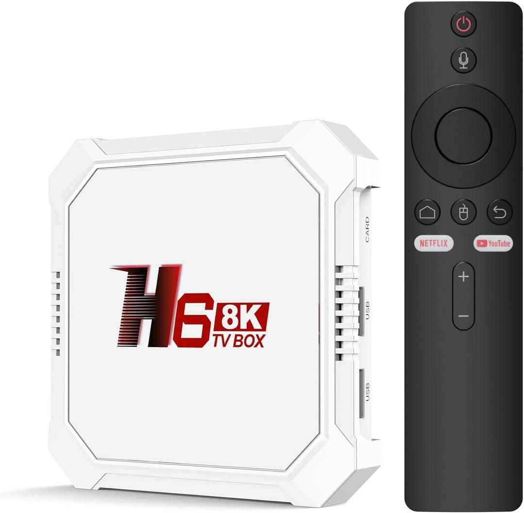 8K Streaming Device 2.4G+5G Wi-Fi Android Bluetooth Remote - TV Box (2GB RAM + 16GB Storage)