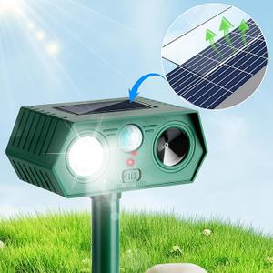 2026 Ultrasonic Animal Repellent Outdoor Deer Repellent Devices Solar Animal Repeller