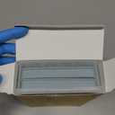 WIBIMEN Mini Ice Cube Trays, 0.55 Tiny Pebble Ice for Iced Coffee & Cocktails, Fast Chill, Easy Twist Release, Stackable with Lid & Storage Bin (2 Pack, Blue)