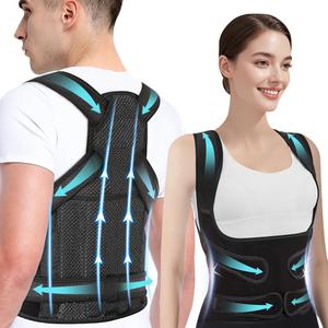 Premium Adjustable Back Brace Posture Corrector for Women and Men - Effective Straightener for Scoliosis, Hunchback Correction, Lower Back Pain Relief, Spine Alignment, and Posture Training(Small) (Black)