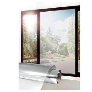 Window Privacy Film One Way Daytime Privacy Static Cling, Mirror Vinyl Roll Heat Control Anti UV Window Tint for Home and Office,Non-Adhesive Window Film,Silver, 35.43" x 78.7"