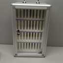 36 Slots Aluminum Alloy Pocket Chart Storage Cabinet for Cell Phones,Wall-Mounted with a Locked,Can be Carried by Hand (36 Slots), 36 Slots Transparent