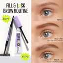 Maybelline Super Lock Brow Glue Eyebrow Gel, Lightweight and Waterproof Tinted Brow Gel For Up To 24HR Hold, Black, 1 Count