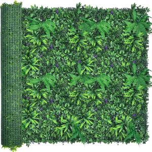 Artificial Greenery Wall Panels: 70'' x 120'' UV-Anti Faux Greennery Grass Wall Privacy Backdrop Fence Screen for Garden Fence Covering Privacy, Outdoor Indoor Home Decor