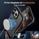 DEERLAMN Strong Magnetic Case for iPhone 16 Pro Max 6.9-Inch,[Compatible with Magsafe][Military Grade Drop Protection] Translucent Matte Shockproof Protective Phone Cover-Frosted Black