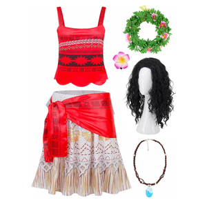 Adult Women Halloween Costume Set with Wig Necklace Princess Costume Dress Up Birthday Outfits Ocean Theme Party L