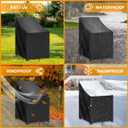 Kipiea Patio Chair Covers Waterproof Winter - Heavy Duty Lawn Outdoor Furniture Chair Covers with Anti UV and No Tears, No Fading (28" W x 36" D x 47" H)