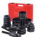 Wheel Bearing Press Kit for Front Wheel Drive Bearing Removal & Installation, 24pc Wheel Bearing Puller Tool Set with Sliding Screws Universal Bushings, Sleeves, Storage Case