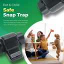 Rat Traps Indoor and Outdoor - 4 Pack Dual-Entry Large Rat Trap Outdoor and Indoor for Home, Garden and Restaurant with 99.9% Trap Rate | Easy to Use Rodent Traps with Safe Hands Free Design - UCatch
