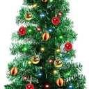 3 Ft Green Christmas Tree, 12 Modes Timer DIY 50 Multicolor Lights 15 Ball Ornaments 3D Star Battery Operated Artificial Xmas Tree for Indoor Home Holiday Party Decorations