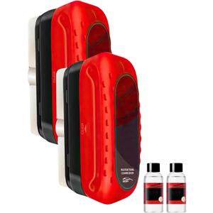 Automotive Oil Film Cleaning Brush 2.0 with Refill,New Oil Film Remover for Car Windshield,Car Window Glass Cleaning Board,Anti-Rain Fog Cleaning Glass Brush with Refill(2pcs)