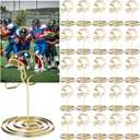 Frienda 24 Pcs 1.97 Inch Basketball Centerpieces for Table Basketball Decoration Picture Holder Party Table Number Holders Card Display Stands for Sports Birthday Party Supplies Gifts