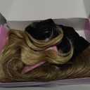 Ombre Blonde Wig for Women Long Wavy 4x1 Lace Natural Hairline Glueless for Beginners Middle Part Synthetic for Daily Party Use 26Inch