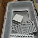 Enclosed XXXXL Stainless Steel Litter Box, 28" L x 20" W x 17" H, Side Entry Extra Large Metal Cat Litter Box with Lid for Big & Multiple Cats, Removable Enclosure, Anti-Leakage,Easy to Clean