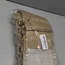 WRAPAHOLIC 5x7 inch 50 pcs Burlap Drawstring Gift Bag - Burlap with One Side Organza Wedding Party Welcome Favor Bags - Tan (1 Count (Pack of 50))