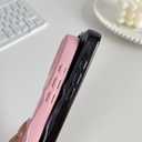 Caseative for iPhone 16 Pro Case,Solid Color Water Ripple Wave Pattern Pleated Phone Case (Pink,16 Pro)