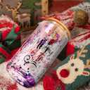 AGH 4 Pack Snow Globe Tumbler 16 oz Sublimation Snow Globe Glass Tumbler with Pre Drilled Hole Double Wall Snowglobe Glass Cups for Snow Globe Glitter DIY