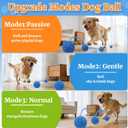 Interactive Dog Toys, Automatic Moving Dog Balls Self Rolling Vibrating Bouncing Ball for Dogs Medium & Large E-TPU Smart Dog Toys Stimulating for Boredom-Blue