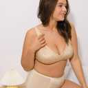 Wingslove Women's Full Coverage Non Padded Comfort Minimizer Wire-Free Bra Plus Size (46D, Dark Nude)