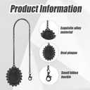 4pcs Graduation Cap Photo Charm, Tassel Picture Charm Memorial Photo Pendant Graduation Cap Tassel for Caps Formal Ceremony (Black)