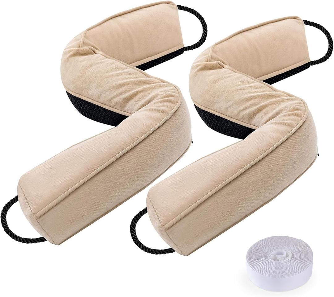 Sunolga Door Draft Stopper with Removable Cover, 36", Beige, 2-Pack