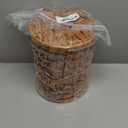 Ctosree 1.3 Gallons Small Trash Can with Lid Handle Boho Woven Braided Bathroom Waste Basket Trash Can with 100 Garbage Bags for Bedroom Office Laundry(Caramel Color,Braided Polypropylene,Round)