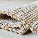 FRELISH DECOR Handwoven Jute Blend Cotton Area Rug - Contemporary Farmhouse Decor- Vintage Rustic Nautical Rugs for Bedroom - Living Room - Kitchen - Classy Home Decor (12'x15')