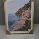 HesenDot Natural OAK Wood Framed Italian Positano Beach Wall Art,12x16in Amalfi Coast Canvas Wall Print,Summer Coastal Landscape Poster Wall Decor for Living Room,Bedroom,Office Gallery Set of 1
