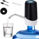 5 Gallon Water Dispenser, Portable Automatic Water Jug Pump, Electric Water Bottle Pump with Switch and USB Charging,Mini with Silicone Hose for Camping, Home, OfficeBlack