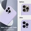 FireNova Designed for iPhone 15 Pro Case, Silicone Upgraded [Camera Protection] Phone Case, Soft Anti-Scratch Microfiber Lining Inside, 6.1 inch, Clove Purple