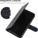 Case for Galaxy A55 5G Case,Samsung A55 SM-A556U Wallet Case with Tempered Glass Screen Protector, Lace Flower PU Leather Flip Credit Card Holder Phone Cover for Samsung Galaxy A55 5G Dark Blue