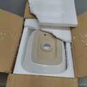 J-FAMILY 14.5'' x 10'' Bathroom Small Vessel Sink Above Counter White Porcelain Ceramic Sink Bowl Small Vanity Sink Lavatory Wash Basin