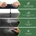 65 Gallon Water Bladder, 1000D PVC Foldable Portable Water Tank, Black Large Capacity Water Bag Container for Garden, Drought Resistance, Fire Prevention, Emergency Supply