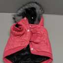 LESYPET Dog Coat for Small Dogs, Windproof Doggie Puffer Jacket with Leash Hole, Extra Warm Dog Jacket Winter Coat, Pink M