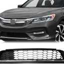 Front Bumper Lower Mesh Grille For 2016 2017 Honda Accord Sedan W Chrome Trim Lower Grill HO1036126 71152T2FA50