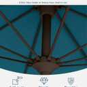 10FT Patio Umbrella, Outdoor Umbrella with Push Button Tilt and Crank, 8 Sturdy Ribs, UV Protection & Waterproof Market Umbrella for Pool, Backyard, Beach,Deck (Lake Blue)
