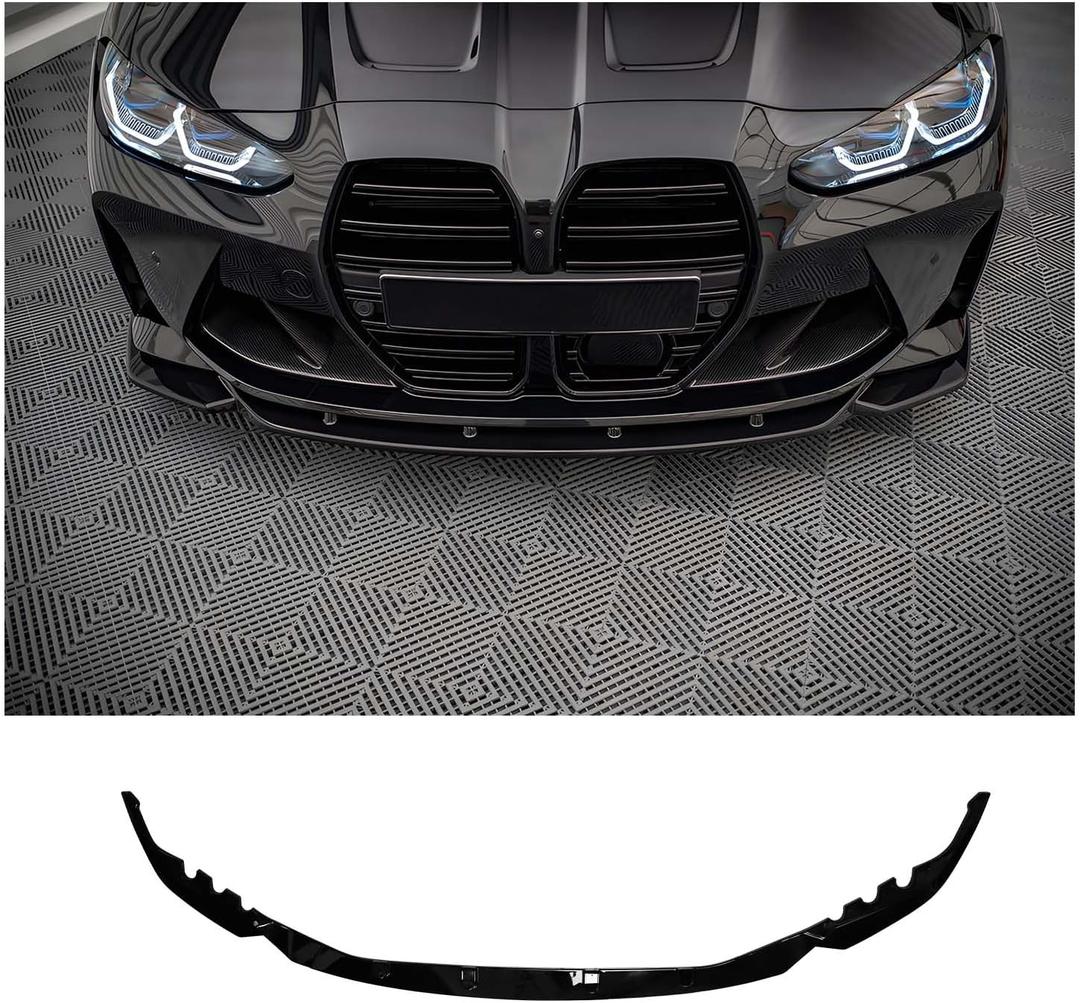 Front Bumper Lip Spoiler Splitter Deflector Chin Trim Compatible with BMW M3 G80 M4 G82 Sedan 4-Door Coupe 2-Door 2021 2022 2023 2024 2025 Glossy Black