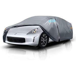 Waterproof Nissan 370Z/350Z(20032020) Car Cover with Breathable Vents, [2026 Upgrade] Premium Covers with Cotton Liner and Zipper Door, Sun Rain Snow Dust Uv Protection.(Gift with Towel)