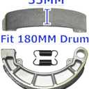 Front Brake Pads Rear Shoes for Kawasaki KLF300C C1-C17 Bayou 300 1989-2005 - KLF400B B1-B7 Bayou 400 4x4 1993-1999 Brakes Drum FA135 FA165 K710 MC0213