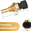 Engine Coolant Temperature Sensor, 12608814 213-4333 15326388 19236568 High Temperature Resistant Sensors, with Sealing Gasket, Compatible with Delphi Buick Chevrolet GMC Cadillac (Gold)