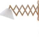 Plug in Mounted Wall Sconce, Swing Arm Wall Lamp for Bedroom, Living Room, Bedside Reading Light Fixtures with On/Off Switch,E26 Bulb Excluded (Burlywood)