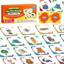 Aizweb Match Game,Memory Game, Summer Camp 40 Pcs Toddler Card Games for Kids Ages 3 4 5 6,Flash Cards for Preschool Kindergarten Learning Activities,Educational Toys Homechool Supplies